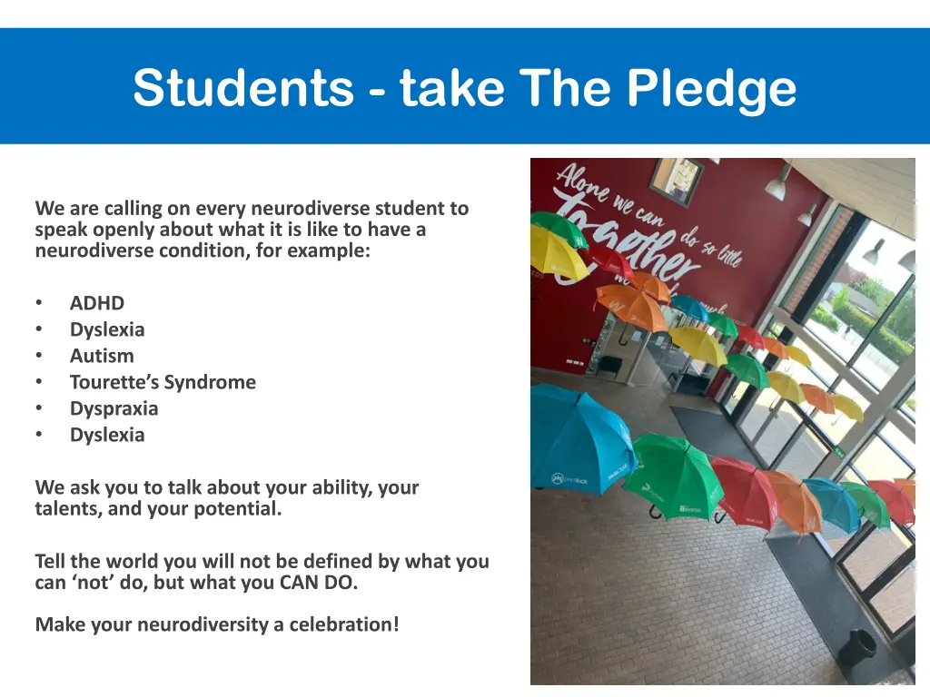 students take the pledge