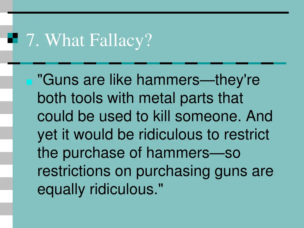 7 what fallacy