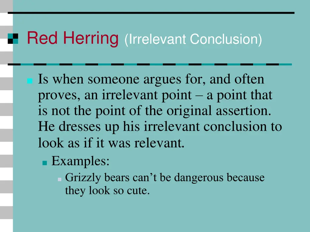 red herring irrelevant conclusion