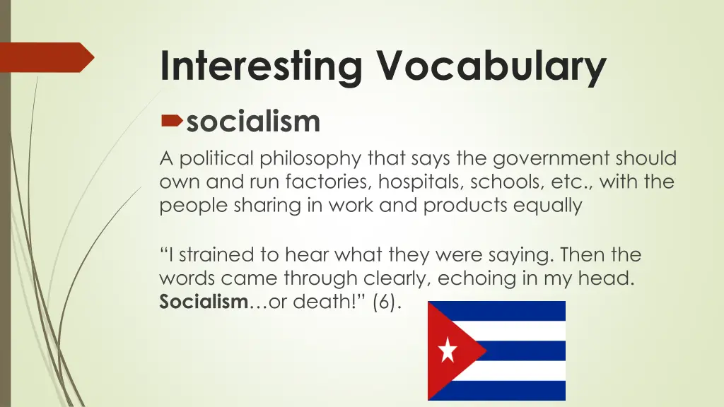 interesting vocabulary socialism a political