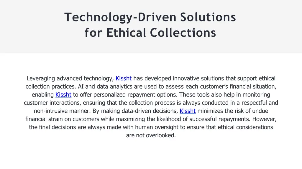 technology driven solutions for ethical