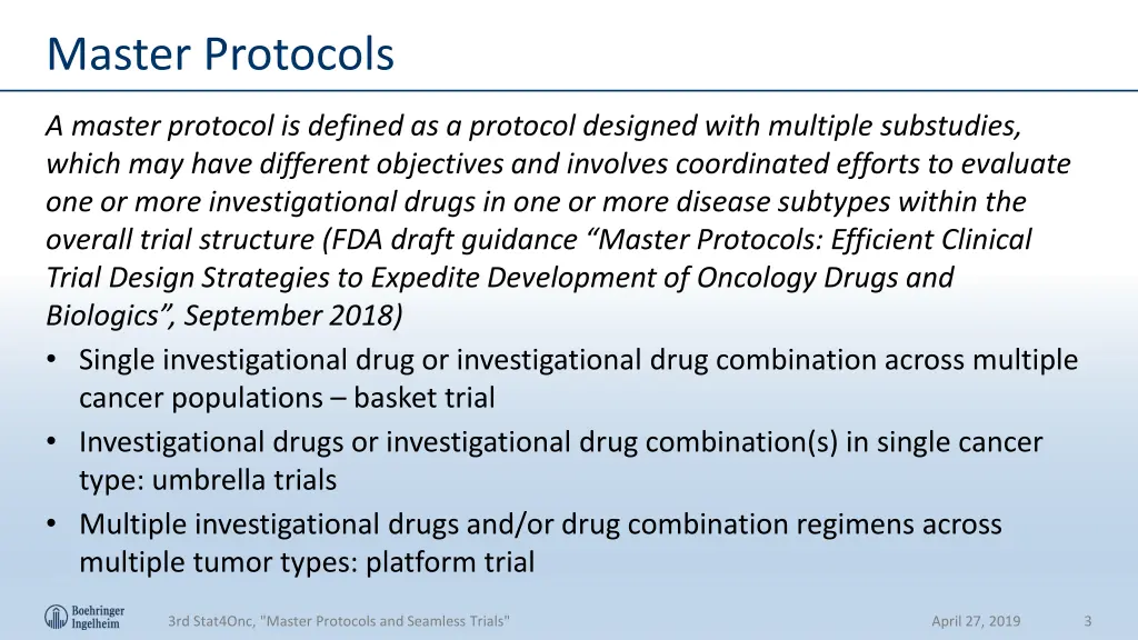 master protocols