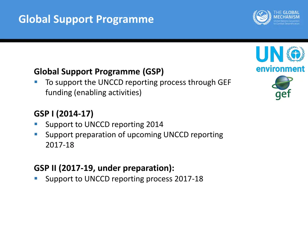 global support programme