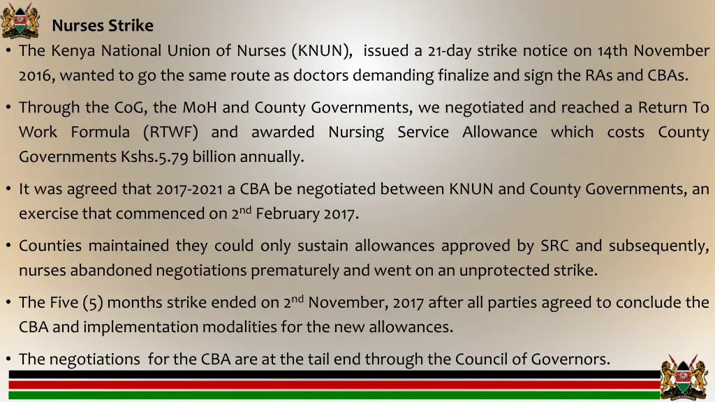 nurses strike the kenya national union of nurses