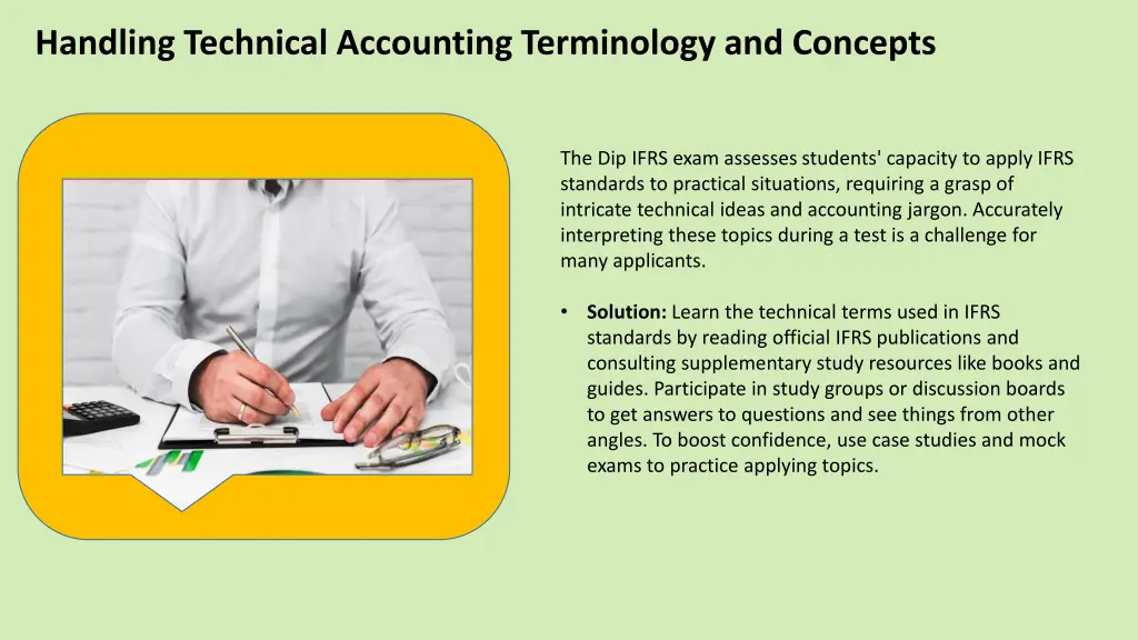 handling technical accounting terminology