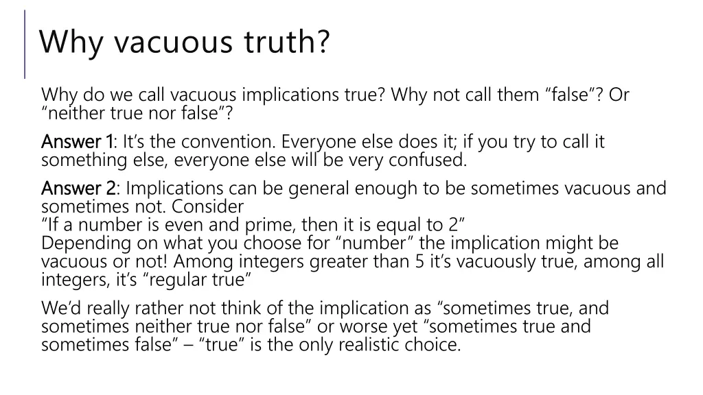 why vacuous truth