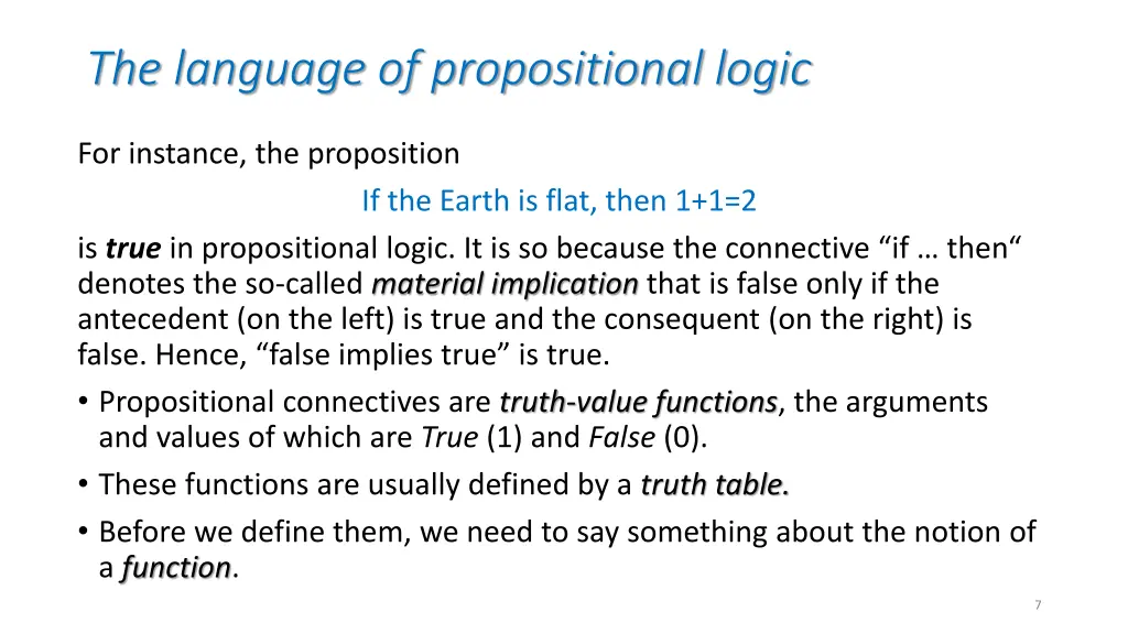 the language of propositional logic 1