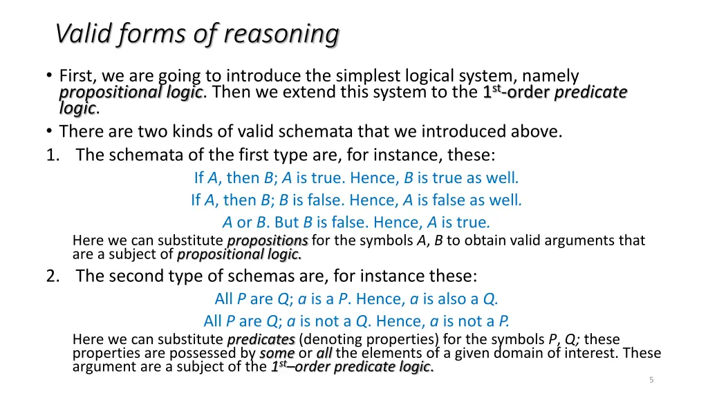 valid forms of reasoning 2