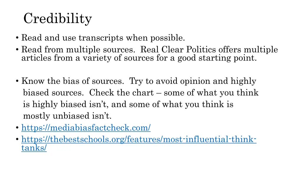 credibility