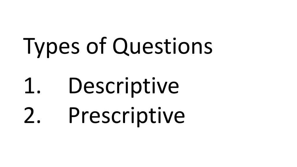 types of questions