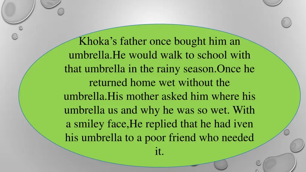 khoka s father once bought him an umbrella