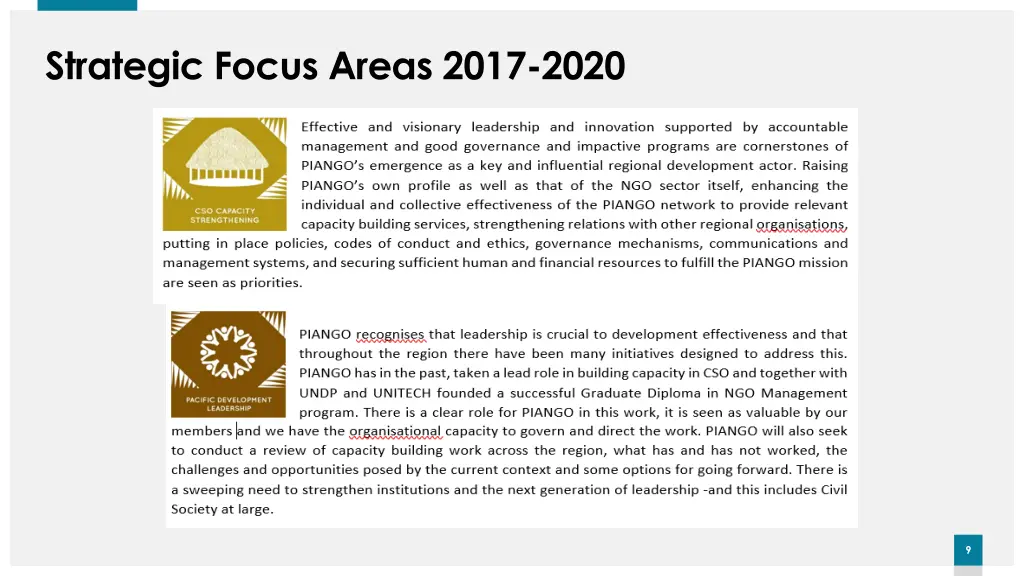 strategic focus areas 2017 2020 1