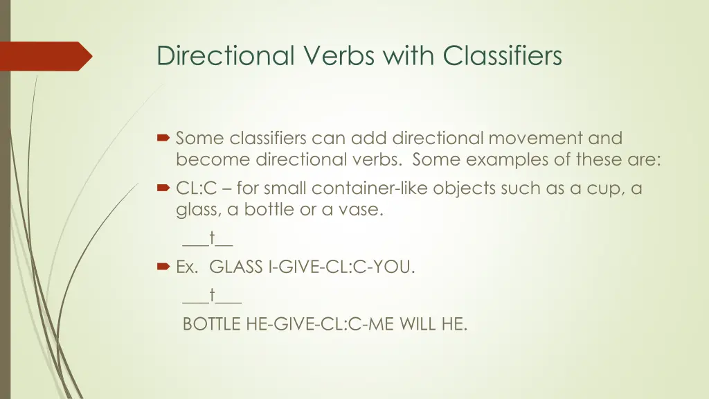 directional verbs with classifiers