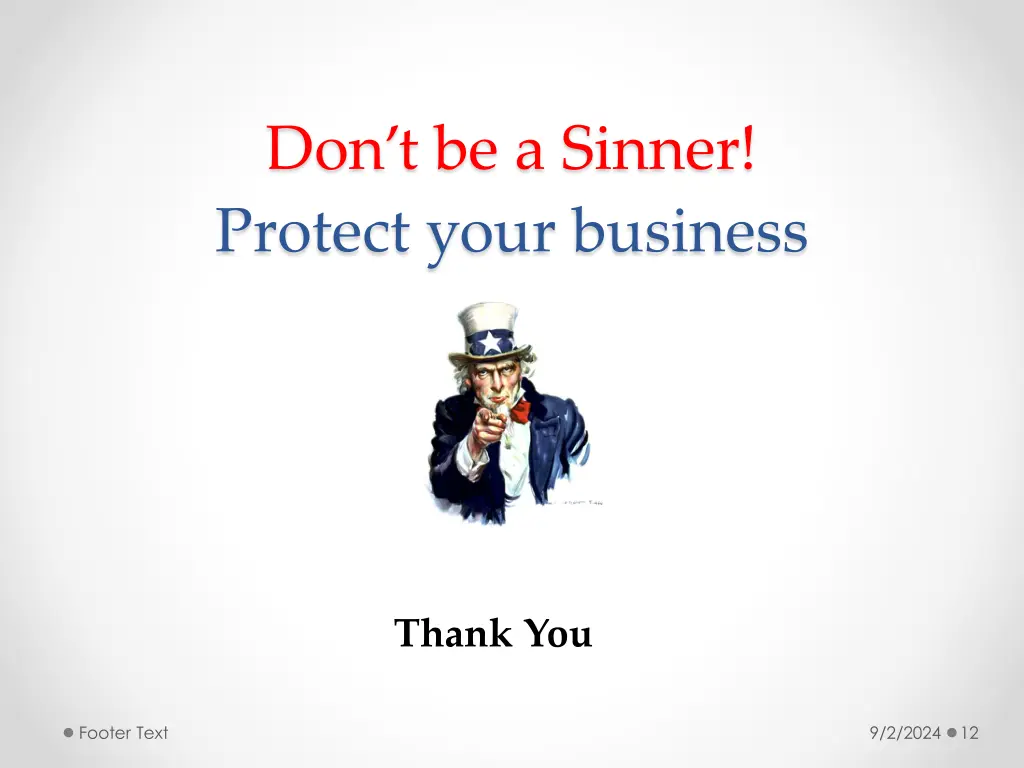 don t be a sinner protect your business