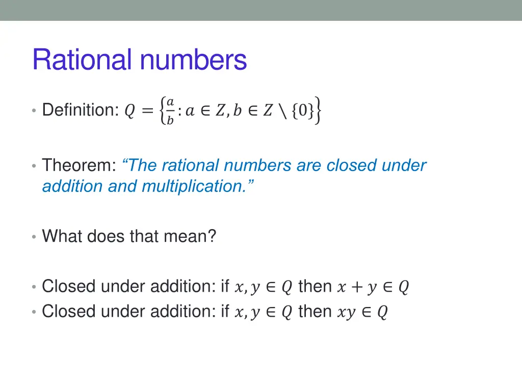 rational numbers