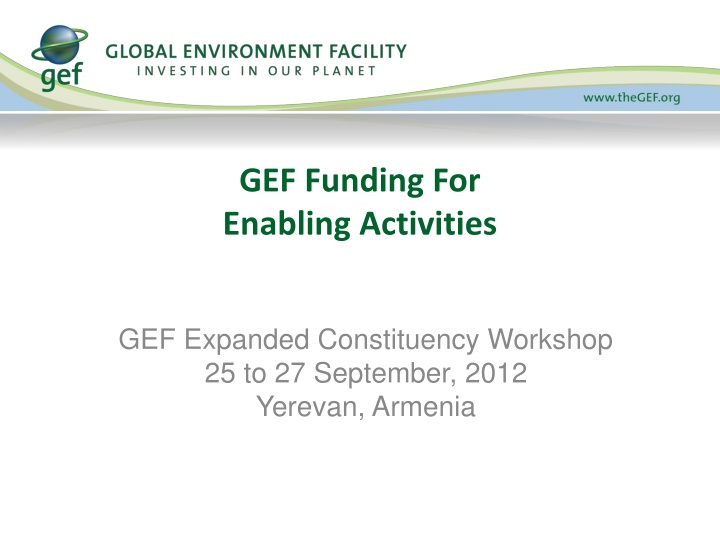 gef funding for enabling activities