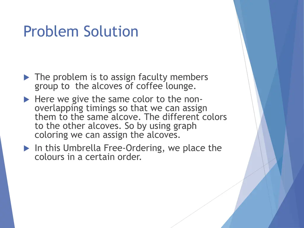 problem solution