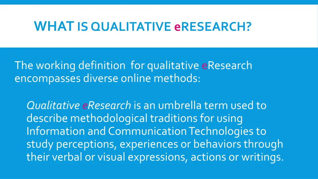 what is qualitative eresearch