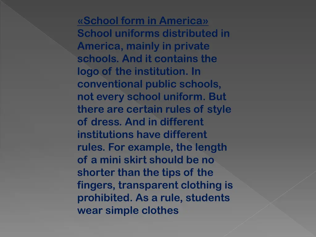 school form in america school uniforms