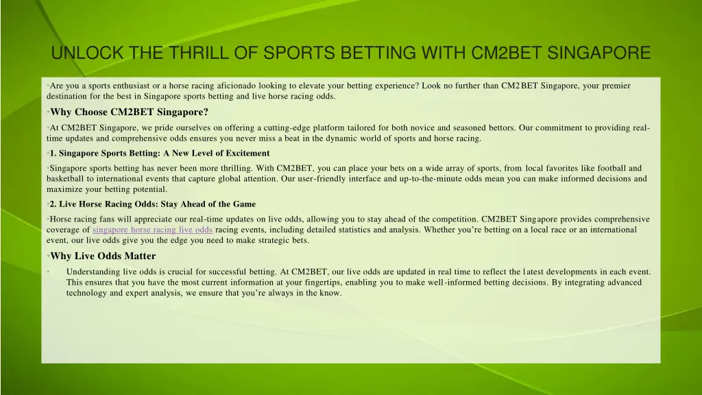 unlock the thrill of sports betting with cm2bet