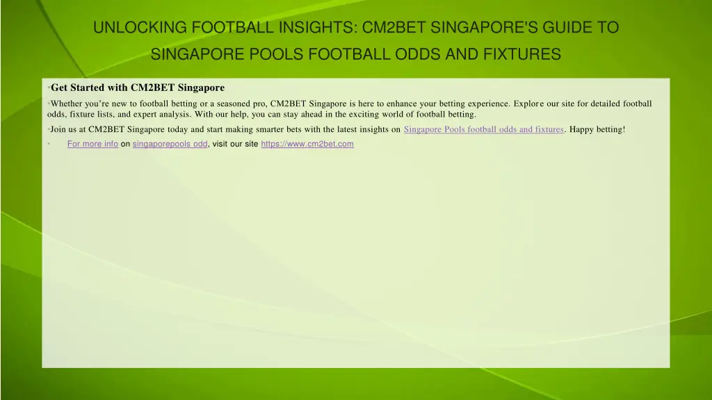 unlocking football insights cm2bet singapore 1