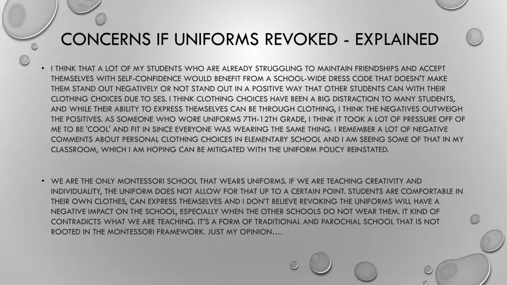 concerns if uniforms revoked explained 2