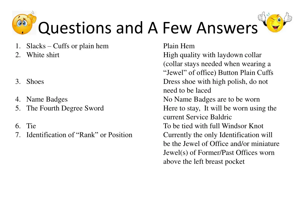 questions and a few answers 1 slacks cuffs