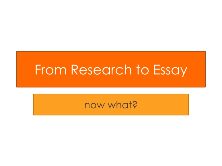 from research to essay