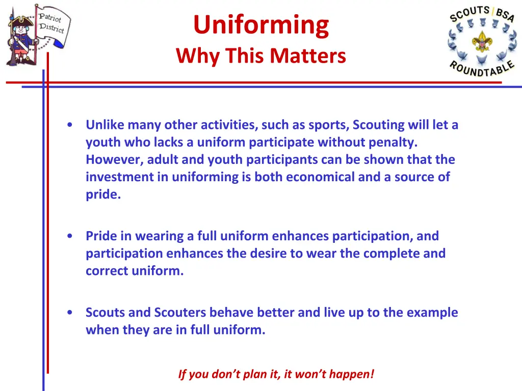 uniforming why this matters