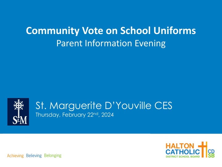 community vote on school uniforms parent