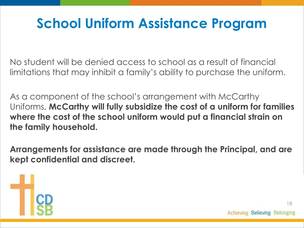 school uniform assistance program