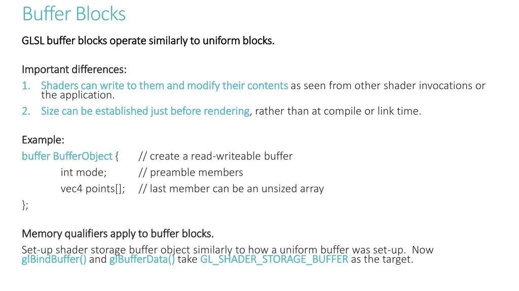 buffer blocks