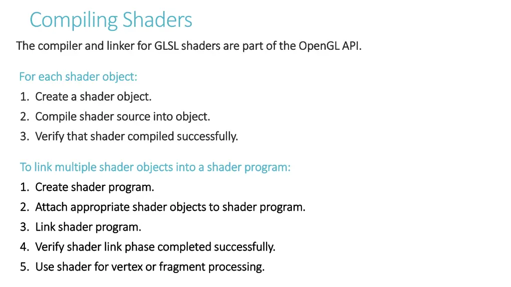 compiling shaders