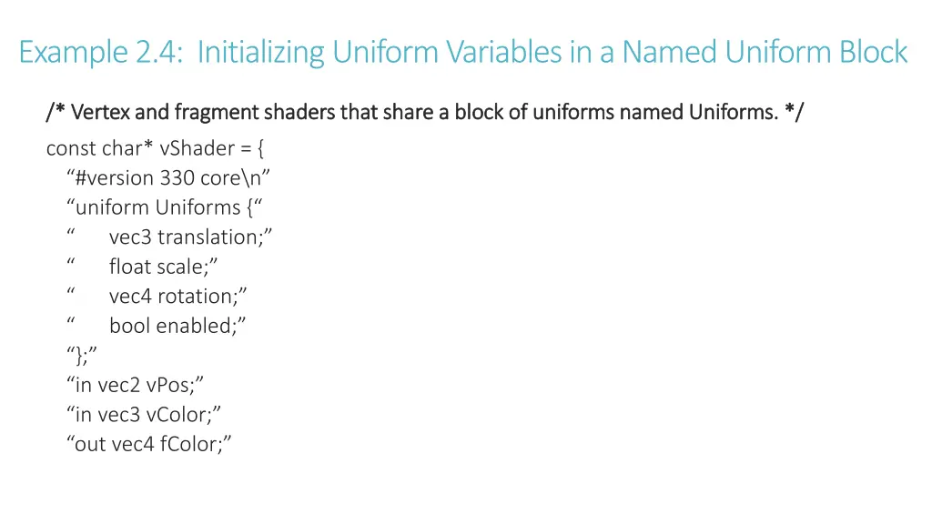 example 2 4 initializing uniform variables