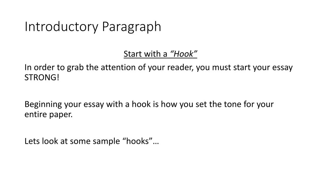 introductory paragraph