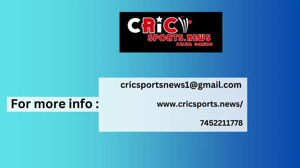 cricsportsnews1@gmail com