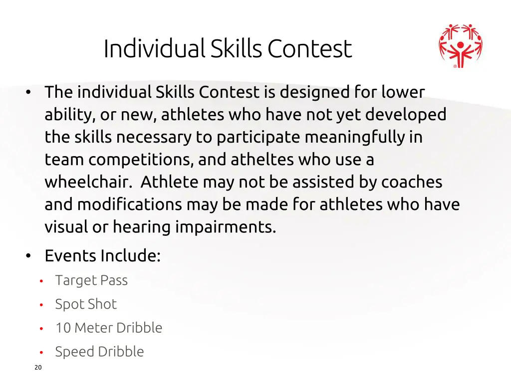 individual skills contest