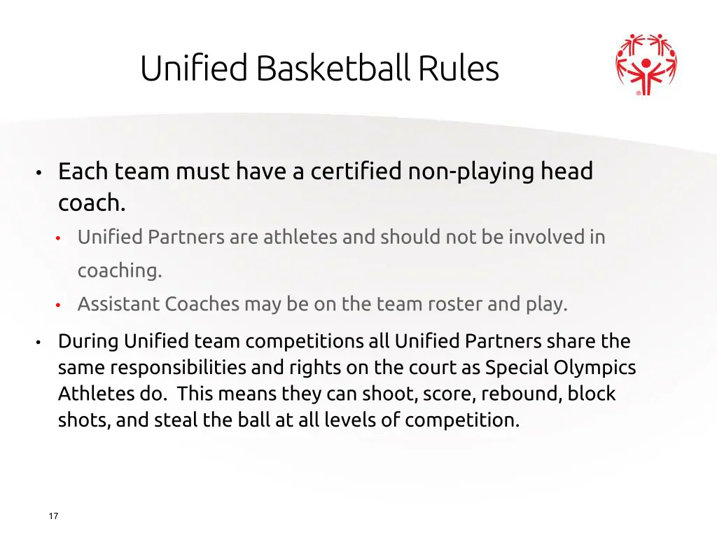 unified basketball rules 1