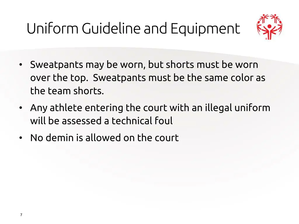 uniform guideline and equipment 1