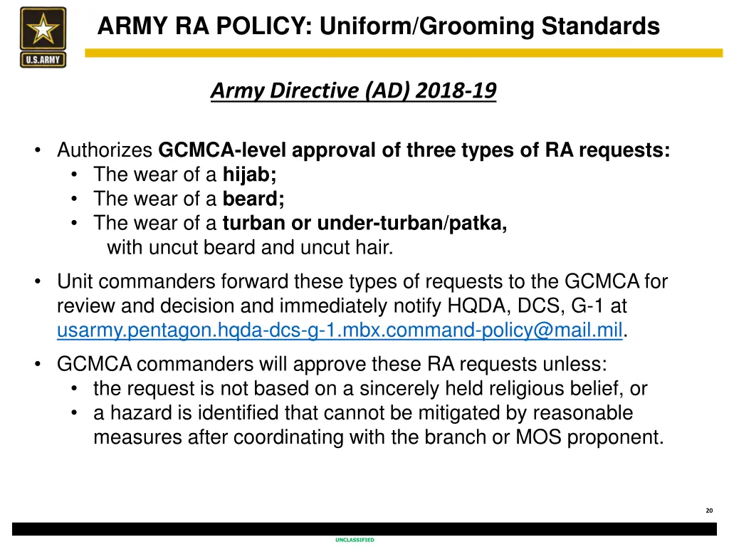 army ra policy uniform grooming standards 2