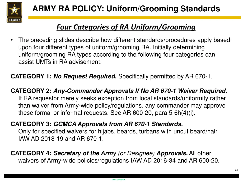 army ra policy uniform grooming standards 4