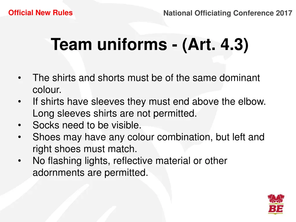 official new rules 2