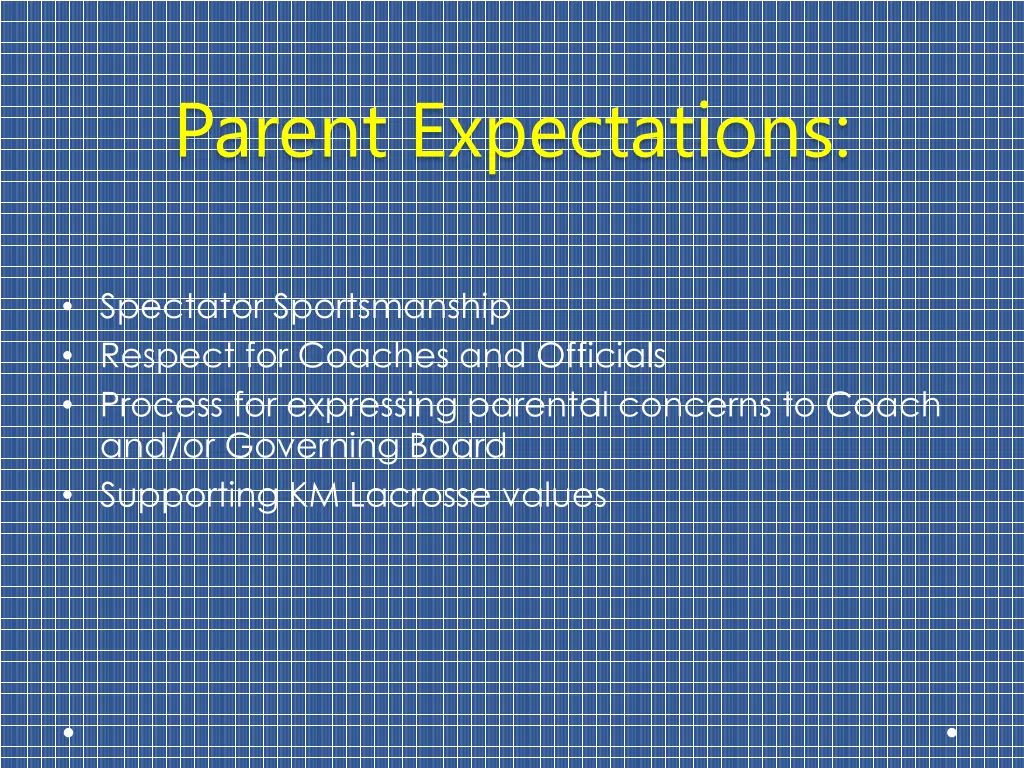 parent expectations