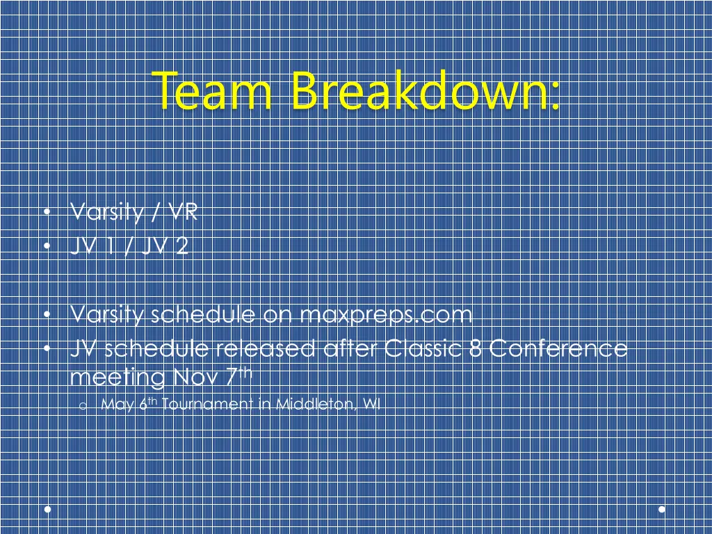 team breakdown