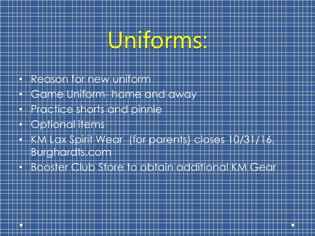 uniforms