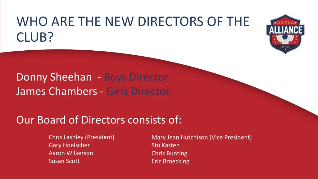 who are the new directors of the club