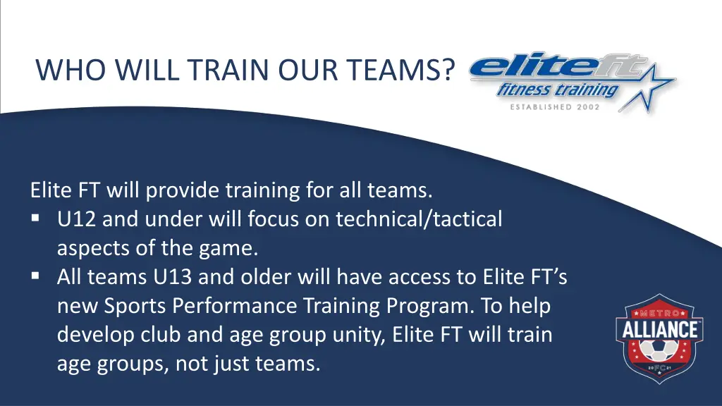 who will train our teams