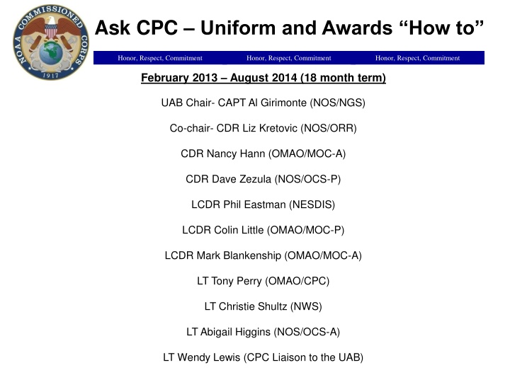 ask cpc uniform and awards how to