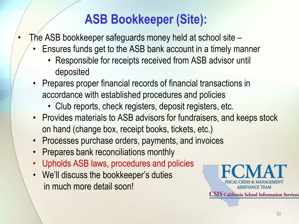 asb bookkeeper site