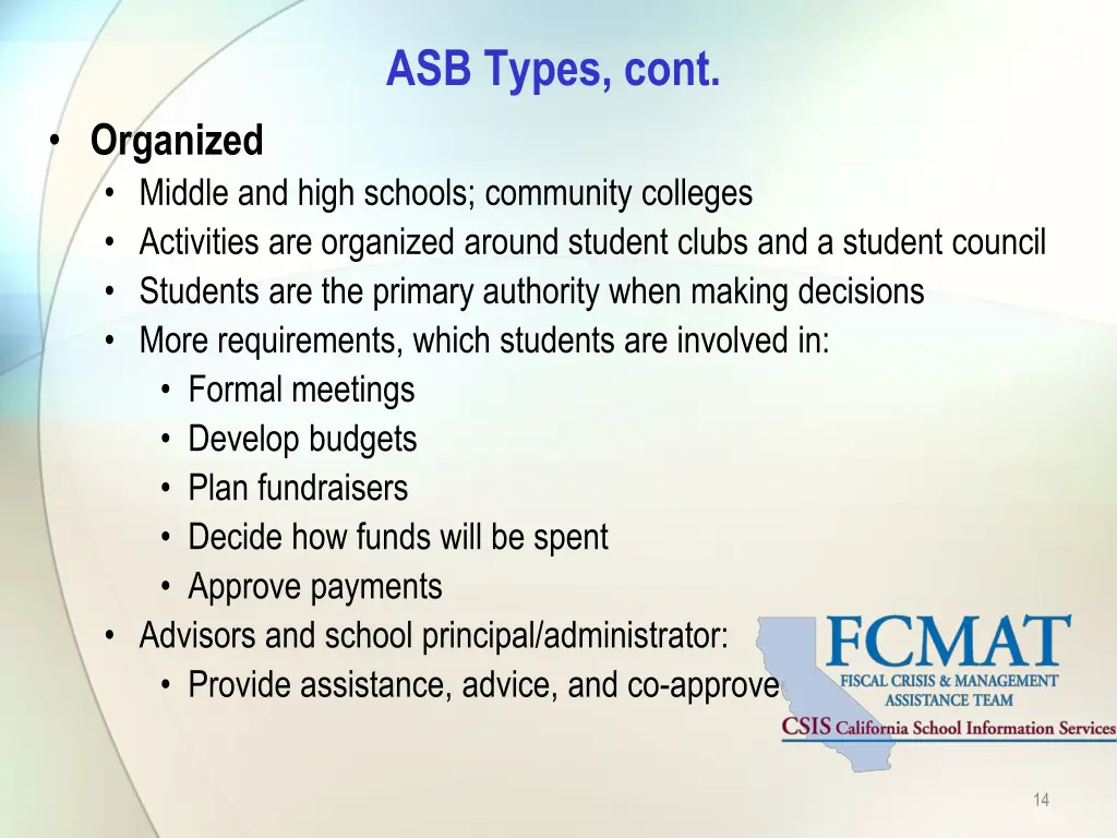 asb types cont